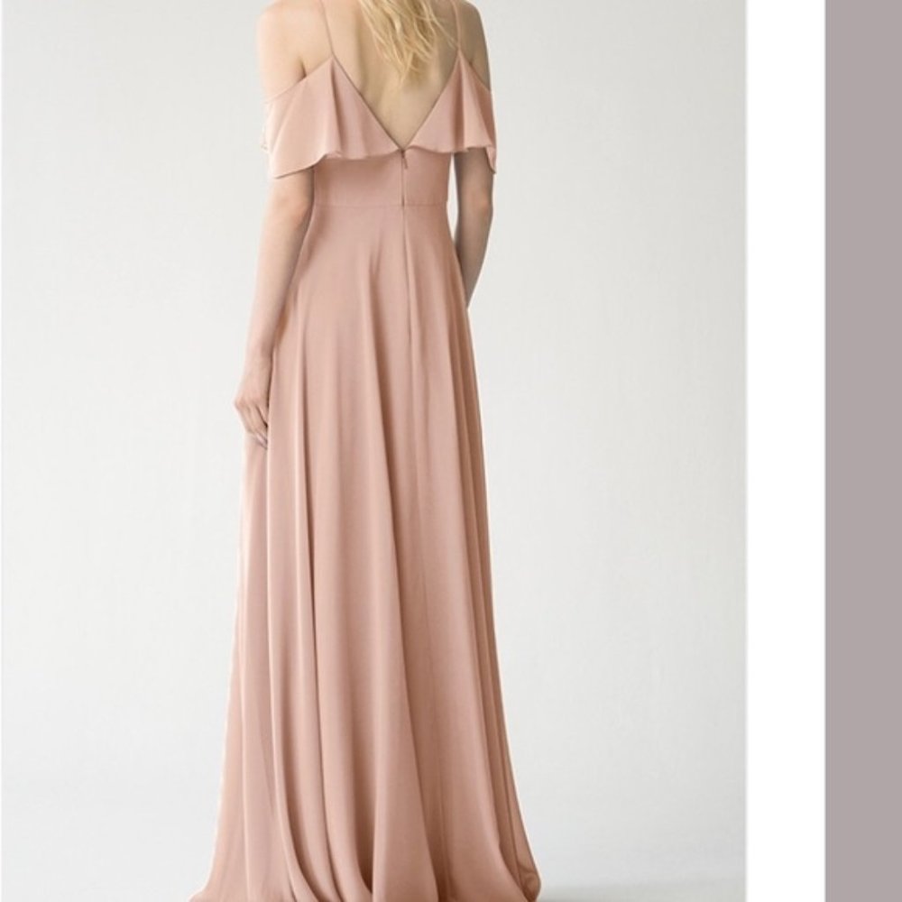 Jenny Yoo Collection Mila Dress Desert Rose Size 6 - Picture 3 of 14